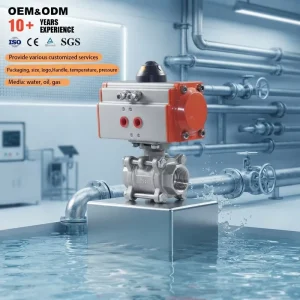 3-Piece Threaded Stainless Steel Ball Valve 304 316 for Gas Oil Water