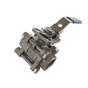 3 Pieces Stainless Steel Ball Valve With Direct Mounting Pad ISO 5211