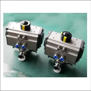 3-Way Ball Valve Pneumatic Rotary Actuator