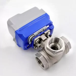 3 Way Motorized Stainless Steel Ball Valve High Temperature Water Electric Solid Stem Pressure Reducing Control Valve
