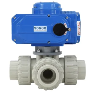 3 Way Motorized Valve PPH On off Type DN40 L Port 12v 24V 220V Operated 90 Rotary Electric Actuator 3 Way Ball Valve Price