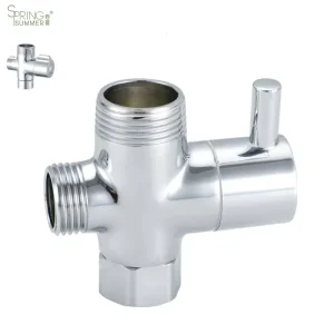 3-Way Shower Diverter Valve with Brass Construction High Pressure Thermostatic Mixer for Bathroom Faucets