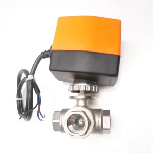 3 Way Stainless Steel Valve 24VDC Electric Actuator On off Control Motorized SS304 Ball Valve for Drinking Water System
