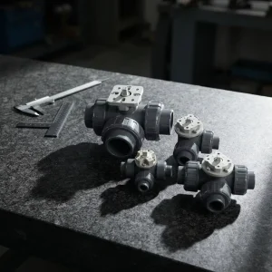 3 Way Valve for Inflatable Equipment PVC CPVC PP PVDF Body Electric Actuator Fittable 1/2-2 Sizes