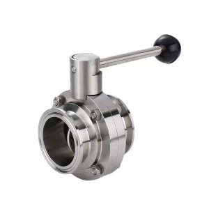 304/316 Manual Three-clamp Handle Beverage Food Grade Sanitary Butterfly Valve Stainless Steel Butterfly Valve