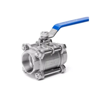 304 316 Stainless Steel 3 piece Manual Ball Valve with Threaded Internal Threads for Water Full Diameter Application Q61F