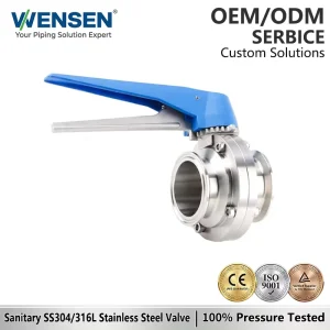 304/316 Stainless Steel Control Duckbill Quick-Install Sanitary Manual Clamp-Type Chuck Butterfly Valve Food Snap Valve