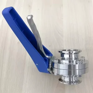 304 316 Stainless Steel Duckbill Quick Installation Butterfly Valve Sanitary Manual Clamp Type Butterfly Valve