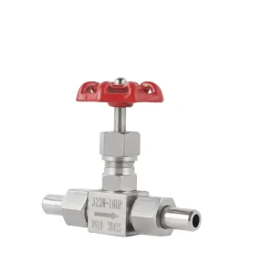 304/316 Stainless Steel Ferrule Needle Valve, Angle Structure, Water Instrument Valve, 1/2″-2″ Port Size