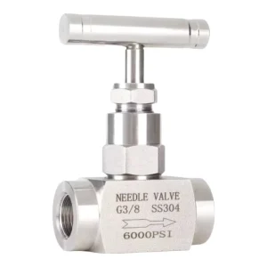 304/316 Stainless Steel High-Pressure Needle Valve G3/8 Female Thread Through-Plate Shut-Off Valve for Instrumentation and Hydraulics