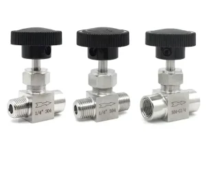 304 316 Stainless Steel Male Thread Integral Bonnet Needle Valve 1/8″ 1/4″ 3/8″ 1/2″ Mini Needle Valve