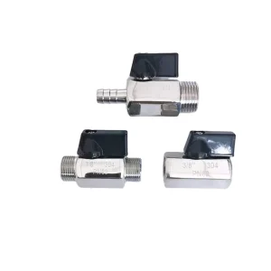 304 316 Stainless Steel PN63 Mini Ball Valve All Kind of Ball Valve With Black Handle