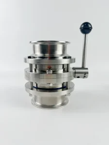 304 316L Food Grade Stainless Steel Manual Quick Connect Butterfly Valve 3A SMS DIN Standards for Beer Tank