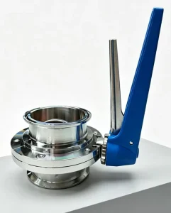 304 316L Sanitary Clamp Butterfly Valve with Gear Handle for Food Grade