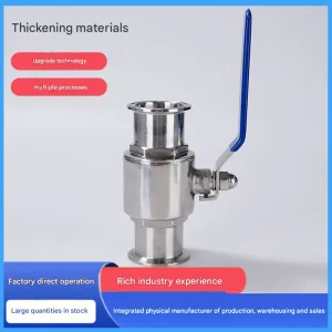 304 316L Sanitary Grade Manual Quick-Connect Straight-Through Clamp Ball Valve