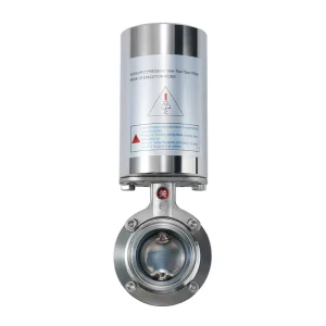 304/316L Stainless Steel Sanitary and Food-grade Stainless Steel Pneumatic Quick-install Butterfly Valve Chuck and Clamp