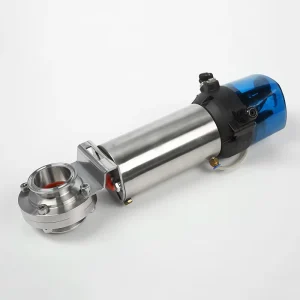 304 Sanitary Pneumatic Butterfly Valve Stainless Steel Quick Install Butterfly Valve Food Grade Welded Butterfly Valve