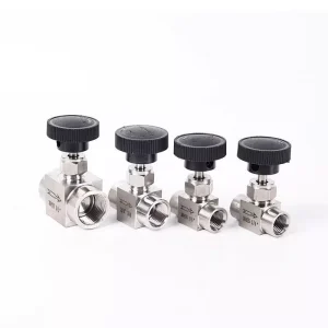 304 Stainless Steel 1/8, 1/4, 3/8, 1/2 Female BSPP/NPT CNC Machined Needle Valve for Low-Pressure Gas, Water, and Oil