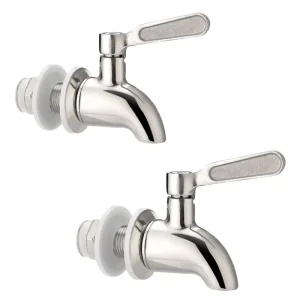 304 Stainless Steel Beverage Dispenser Replacement Spigot for Hotel Kitchen Faucet Anti Clogging Cap Easy Installation