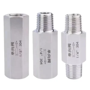 304 Stainless Steel Check Valve NPT Male Thread Non Hydraulic Relief Return Valves for Water Oil Gas Media Manual Power