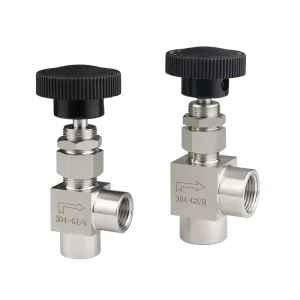 304 Stainless Steel Female-Threaded Right-Angle Needle Valve