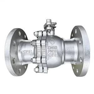 304 Stainless Steel Flange Type O Type Floating Ball Valve Q41F 16P 25PO for Industrial Use Oil Media 29C 120C Operating