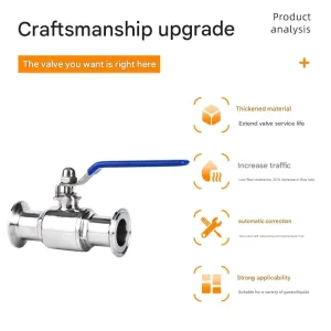 304 Stainless Steel Food-Grade Sanitary Quick-Connect Clamp Ball Valve