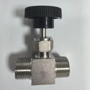 304 Stainless Steel Inner Outer Wire Needle Valve 3/8 in Port High Pressure Water-Gas Flow Regulating Stop Valve