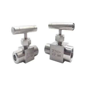 304 Stainless Steel Inner and Outer Thread Needle Valve High-Pressure Water-Gas Flow Regulating Stop Valve with One-Word Handle