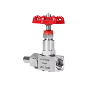 304 Stainless Steel Internal Thread Globe Valve with Welded High Pressure Pressure Gauge for Shutoff Water J21W-160P