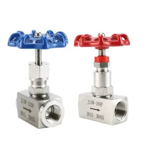 304 Stainless Steel J13W-160P Needle Valve with High Pressure Gauge Internal Thread and Wire 2-Point Internal Tooth Stop Valve