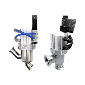 304 Stainless Steel KF Manual Baffle T-Type PTFE Seal Angle Valve