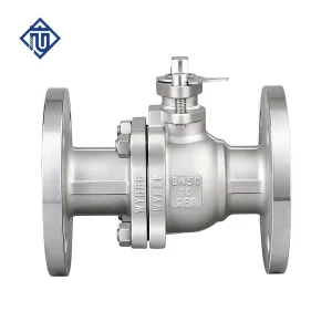 304 Stainless Steel Manual Flanged Floating Ball Valve with PTFE Seat