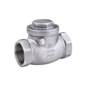 304 Stainless Steel Manual Horizontal Check Valve with Internal Thread Swing One Way Corrosion Resistant for Water Media
