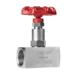 304 Stainless Steel Manual Needle Valve J13W-160P High Pressure Instrument for Water Pipeline Threaded 1/8-1/2 Inch