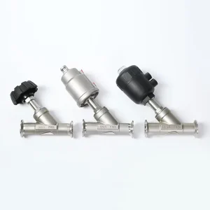 304 Stainless Steel Manual Quick-Connect Threaded Angle Seat Valve with Gate Valve, Welded Flange, and Threaded Valve