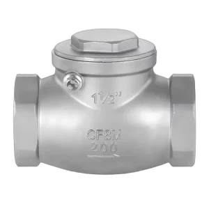 304 Stainless Steel Manual Swing Check Valve Internal Threaded Horizontal One-Way Valve for Water