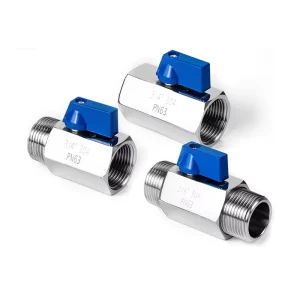 304 Stainless Steel PN63 Mini Handle Manual Valve Switch Miniature Ball Valve Male Female Thread for Water Gas Oil OEM