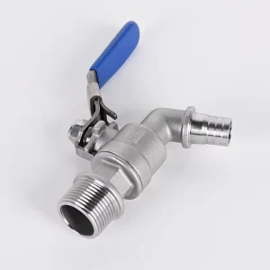 304 Stainless Steel Pagoda Threaded Nozzle Ball Valve Manual Shutoff Control Structure Water Gas Oil Media High Resistance OEM