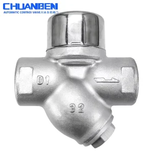 304 Stainless Steel Pneumatic Adjustable Relief Pressure Reducing Gas Steam Trap Valve CS19W-16P Thermodynamic Y-Type Thread