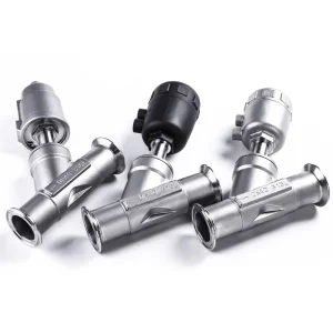 304 Stainless Steel Pneumatic Y-Type Angle Seat Valve DN8-150 Threaded/Flange