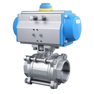 304 Stainless Steel Sanitary Tank Bottom Pneumatic 2-Way 3-Piece Ball Valve ISO 3/4”-4”