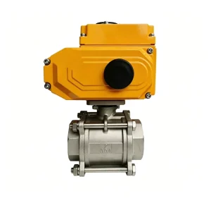 304 Stainless Steel Thread O Electric Ball Valve Dual Function Gas Cut off and Flow Control DN100 Port Size