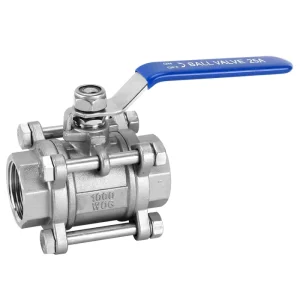 304 Stainless Steel Three piece Manual Fixed Ball Valve Corrosion resistant High pressure OEM Can Be Customized