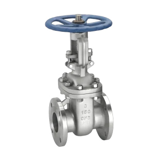 304 stainless steel Z41W-16P flange gate valve DN15-DN300, used in chemical, petroleum, natural gas, and water pipelines
