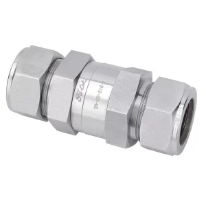 316/Brass Stainless Steel High Pressure Female Thread Check Valve Manual One-Way Spring High Temperature Media 6000 Psig