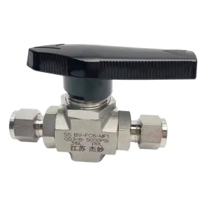 316 Stainless Steel Forged Body Manual Operated High Pressure Double Ferrule Connection Instrument Straight Ball Valve OEM