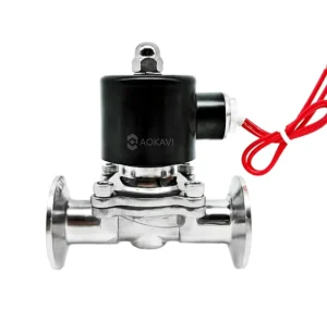 316 Stainless Steel Sanitary Clamp Solenoid Valve High Pressure Temp Resistant 2 2 Way NC for Food Beverage Pharma Industry
