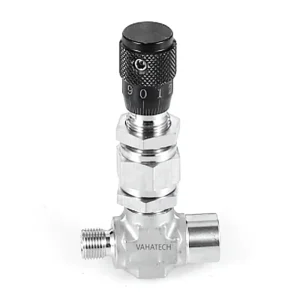 316L Stainless Steel Hydraulic Micro Regulating Needle Stop Metering Valve Welding 3000PSI 1/4 In. Port Square