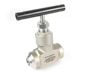 316L Stainless Steel Manual 1 Way Needle Valve Butt Weld End 6000PSI High Pressure
